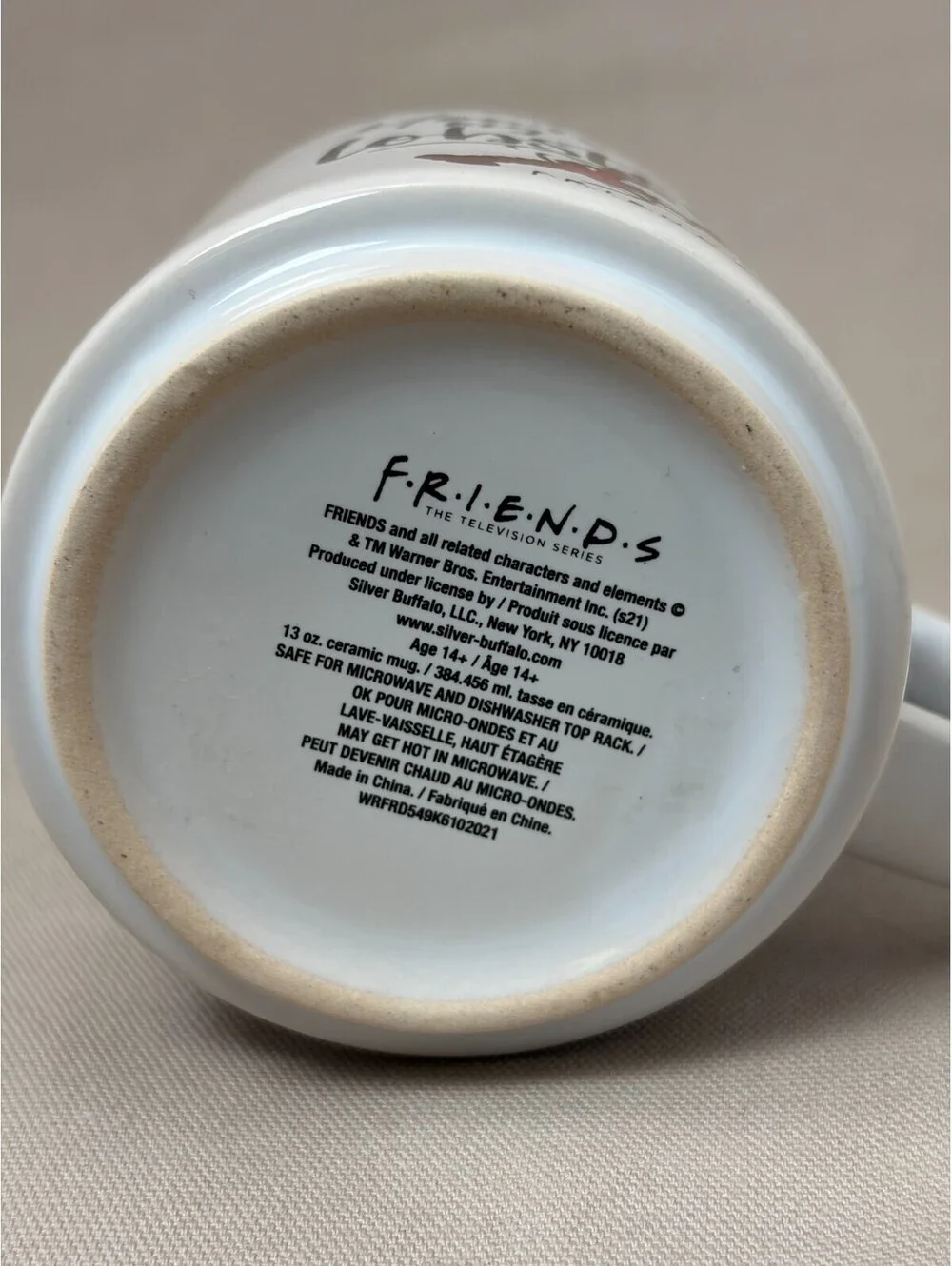 Friends TV Show Youre My Lobster Coffee Mug Silver Buffalo Ceramic Cup 13 oz